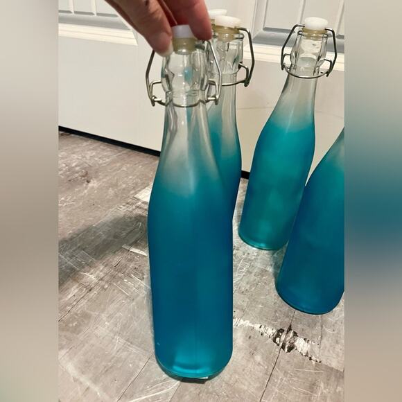 Decorative Glass Italian Dispenser Bottles, set of 6, NWOT - Picture 4 of 8